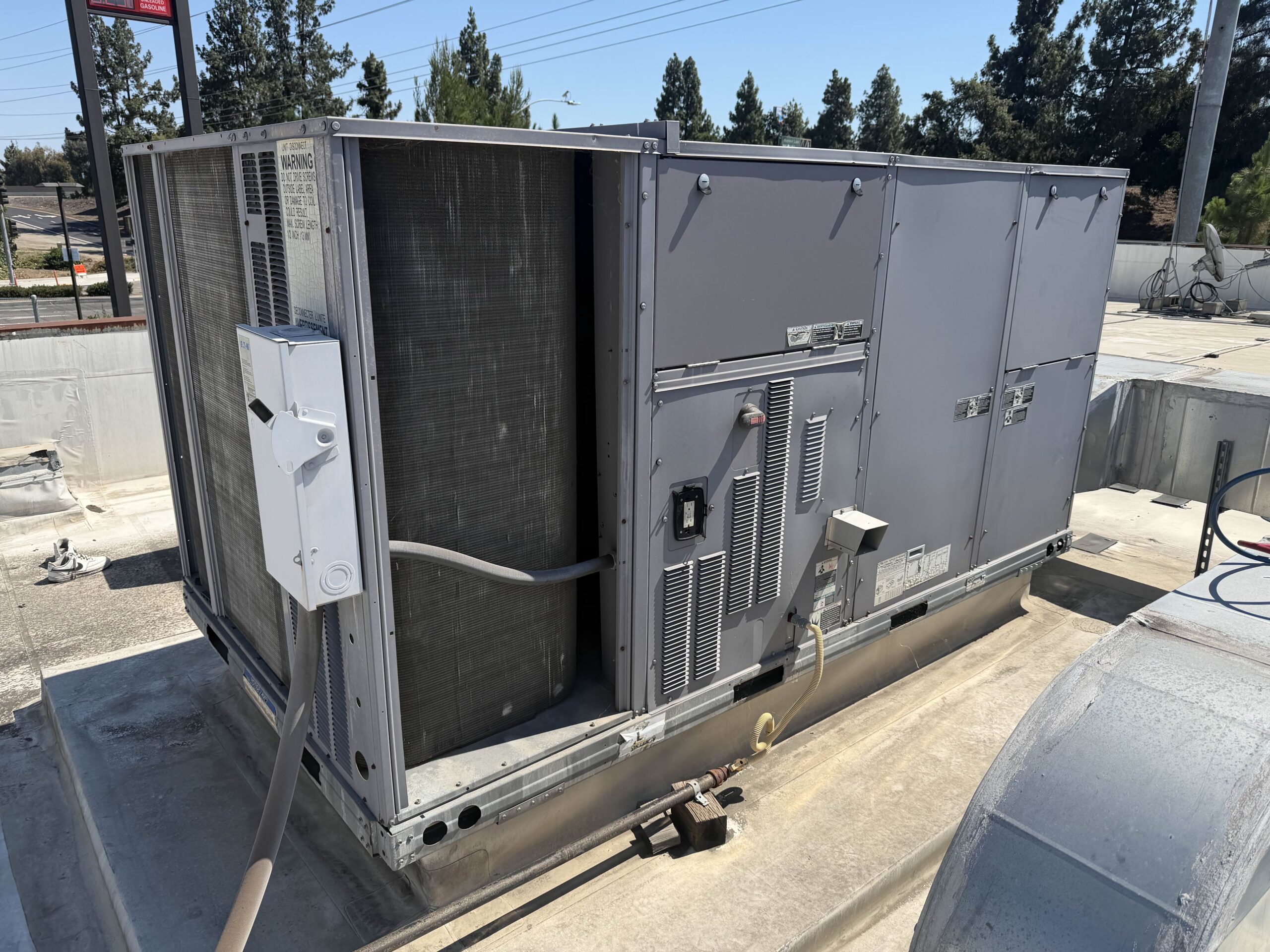 Commercial HVAC service work by Nino's Air